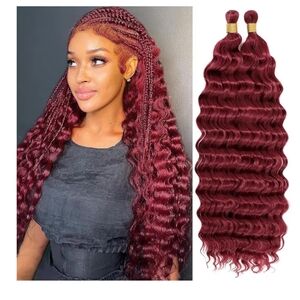 Human Hair Mix Synthetic Boho Braiding Hair 20"